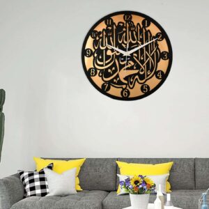 Wooden Silent Non-Ticking Wall Clock for Home Stylish Latest Designer Wall Clock for Home Living Room Bedroom Office Hall